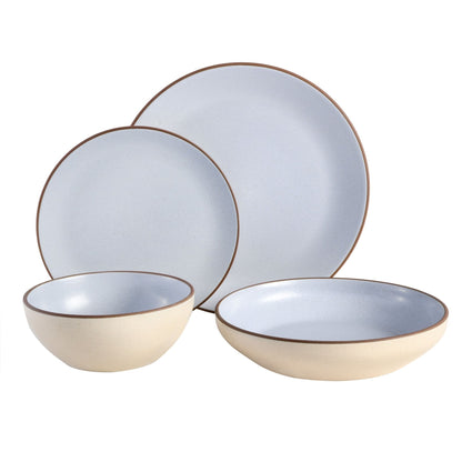 Gibson Elite Contempo Classic 16-Piece Double Bowl Dinnerware Set