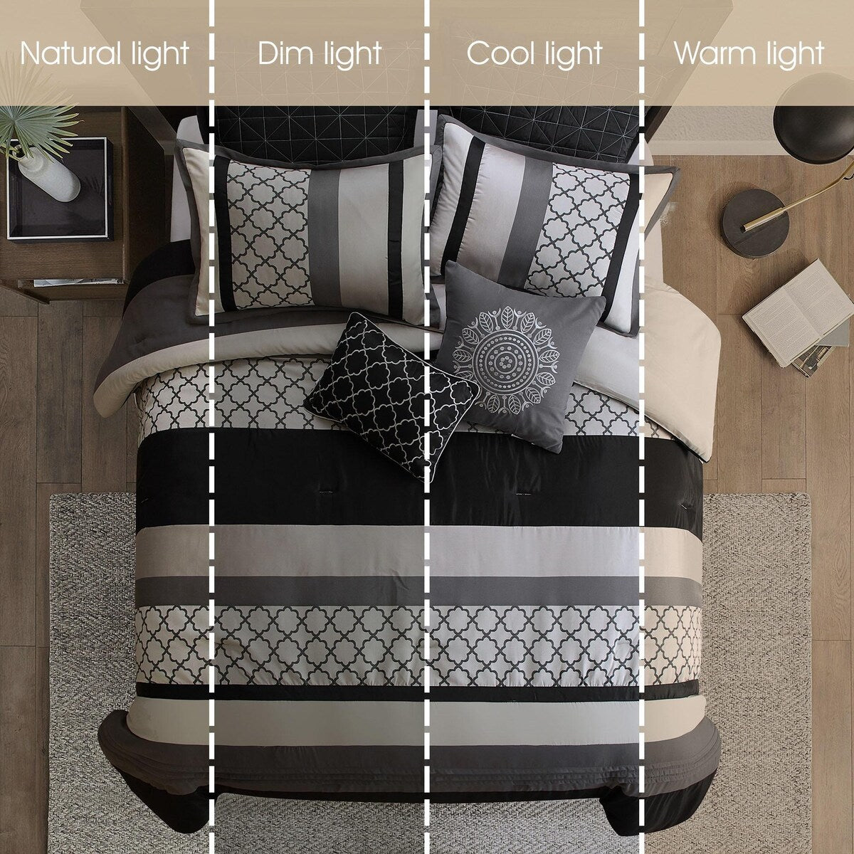 Nanshing Avalon Trellis 8-Piece Moroccan Print Comforter Set