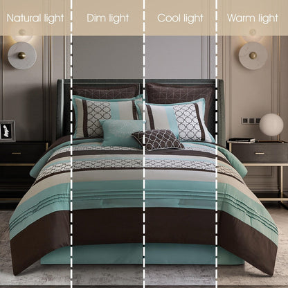 Nanshing Avalon Trellis 8-Piece Moroccan Print Comforter Set