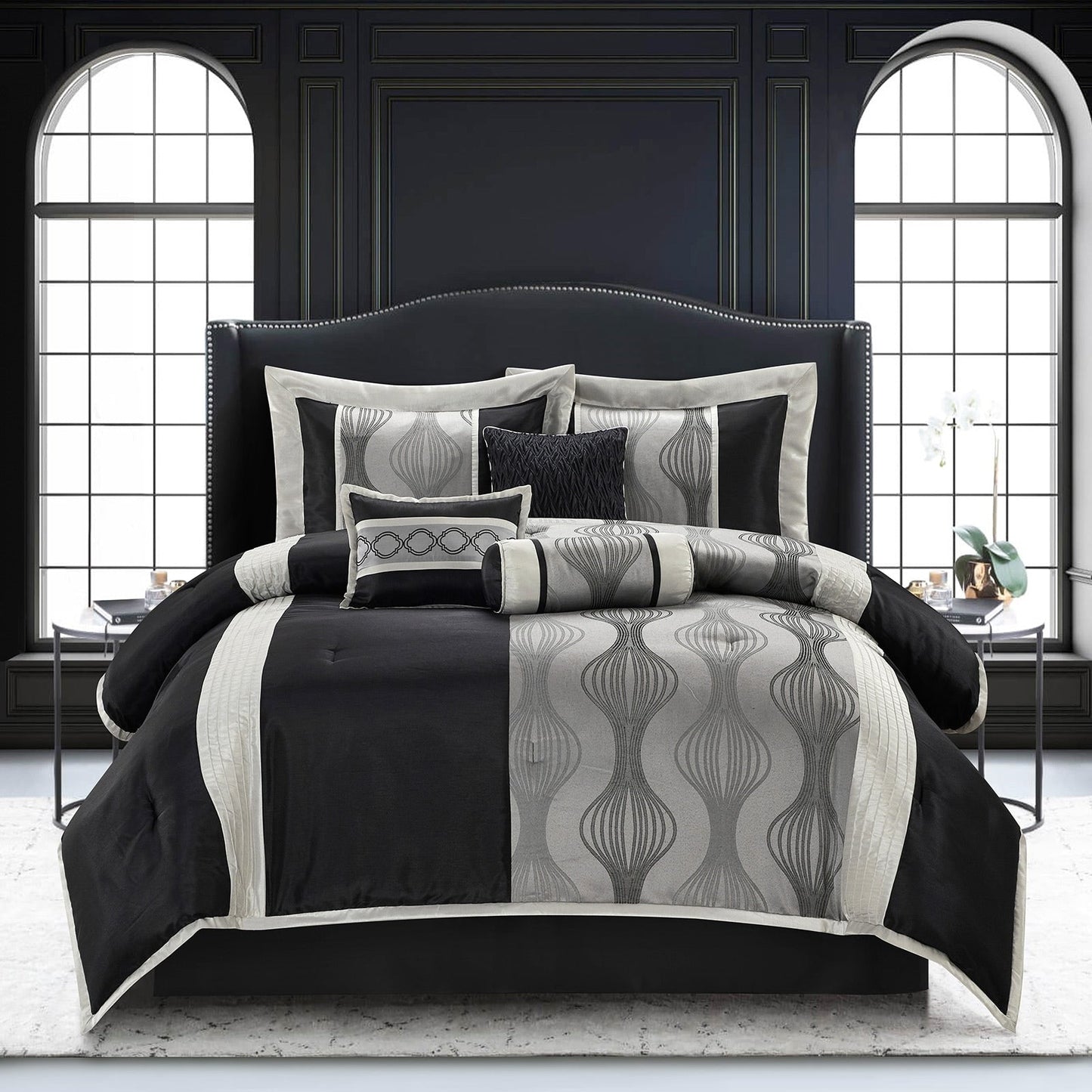 Nanshing Daniella 7-Piece Modern Geometric Comforter Set