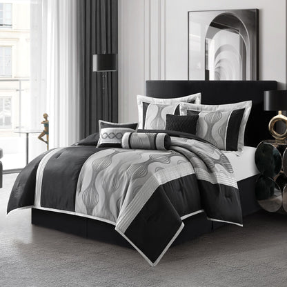 Nanshing Daniella 7-Piece Modern Geometric Comforter Set