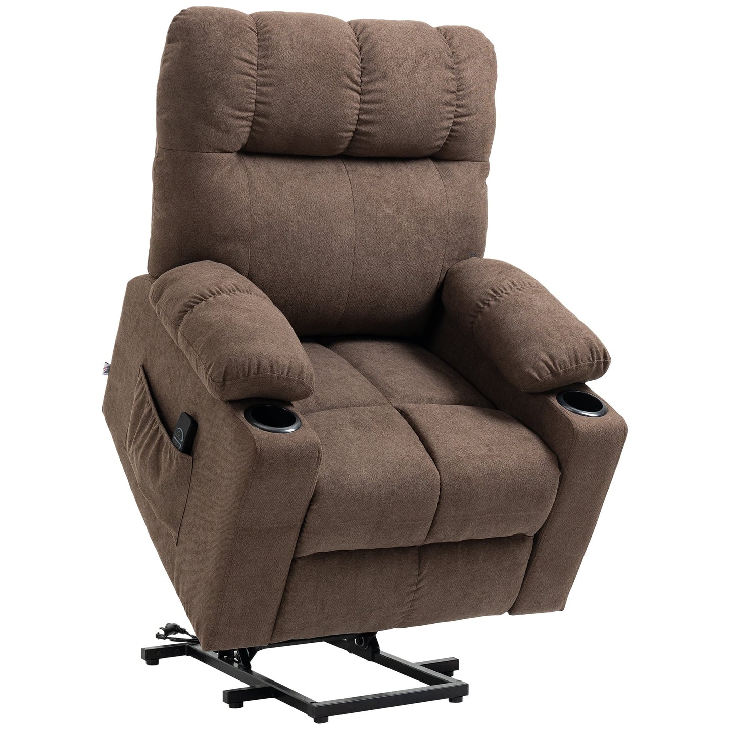 HOMCOM Electric Power Lift Chair Recliners for Elderly, Oversized Living Room Recliner Chair with Remote Control