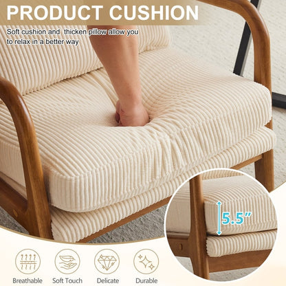 Chaise de loisirs à dossier haut en bois massif avec accoudoirs et dossier Chaise d'appoint