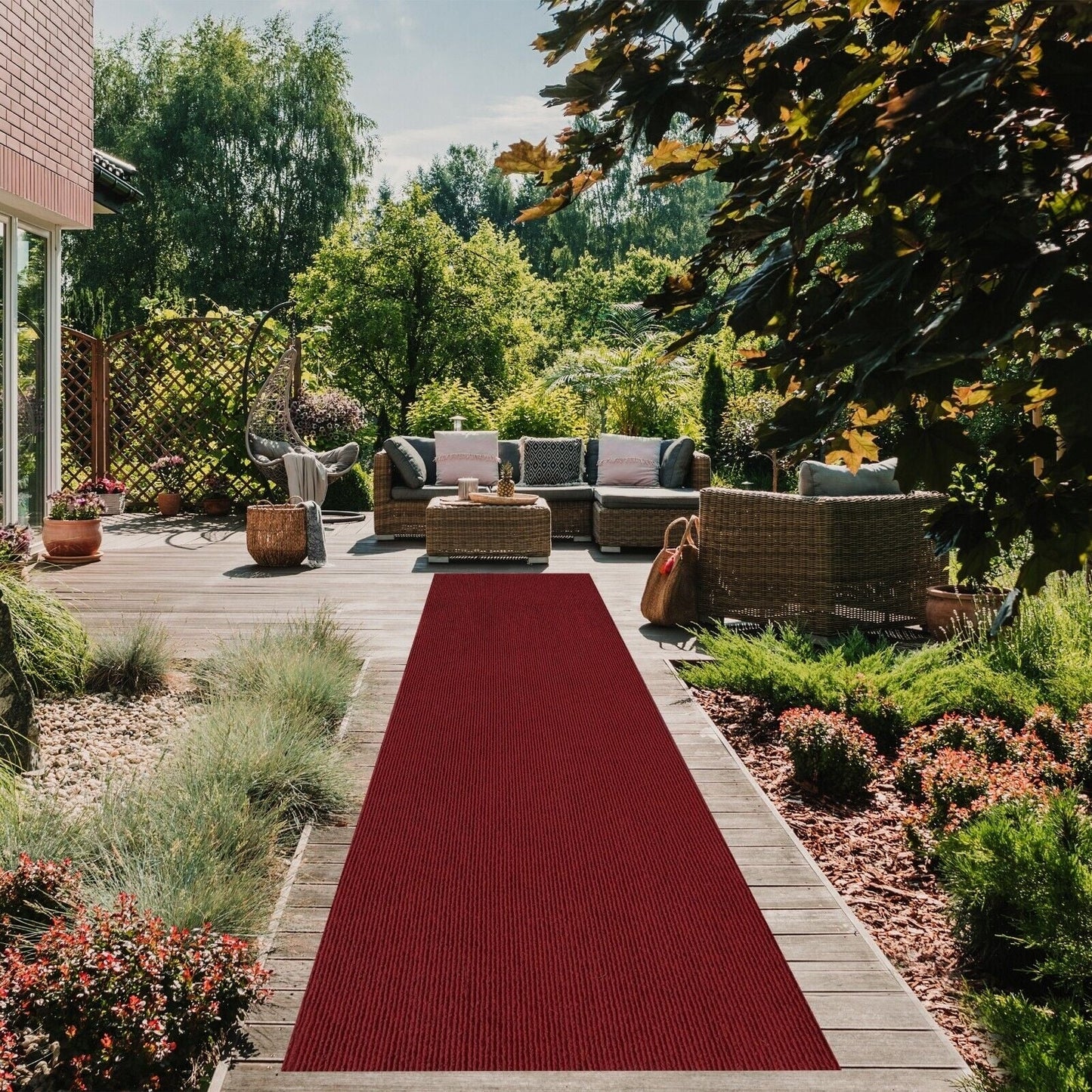 Tapis de couloir intérieur/extérieur de haute qualité, sur mesure, avec envers antidérapant en PVC, 91 cm de large x longueur au choix