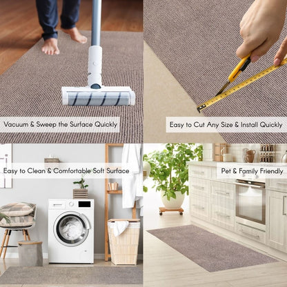 Tapis de couloir intérieur/extérieur de haute qualité, sur mesure, avec envers antidérapant en PVC, 91 cm de large x longueur au choix