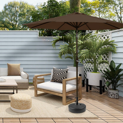 Parasol de patio Holme de 9 pieds et support de base