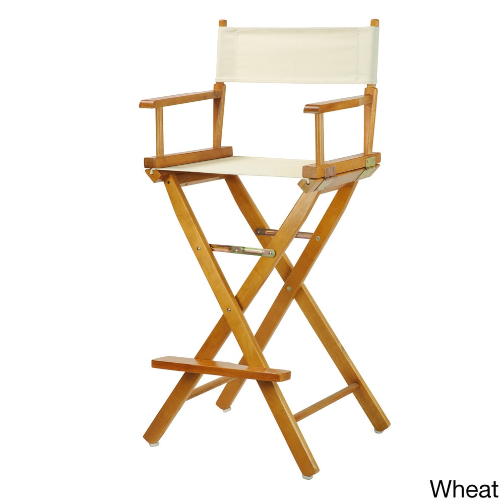 Honey Oak Frame 30-inch Director's Chair