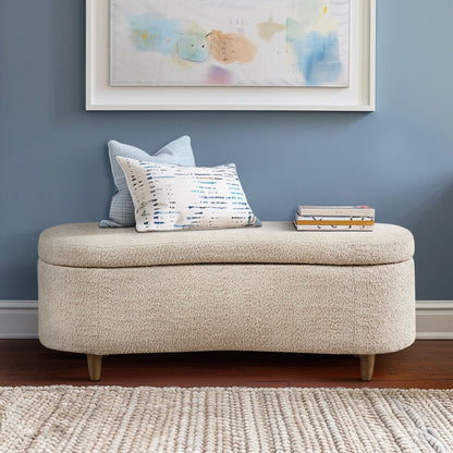 Banc d'appoint de rangement incurvé de style boucle INK IVY Bailey