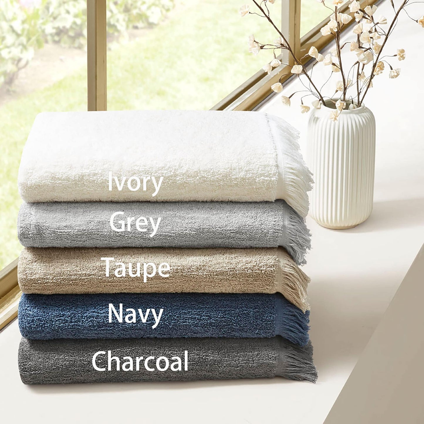 INK+IVY Atlas Cotton Dobby Slub 6 Piece Towel Set