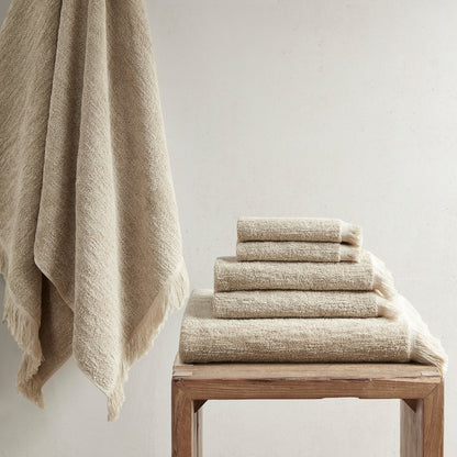 INK+IVY Atlas Cotton Dobby Slub 6 Piece Towel Set