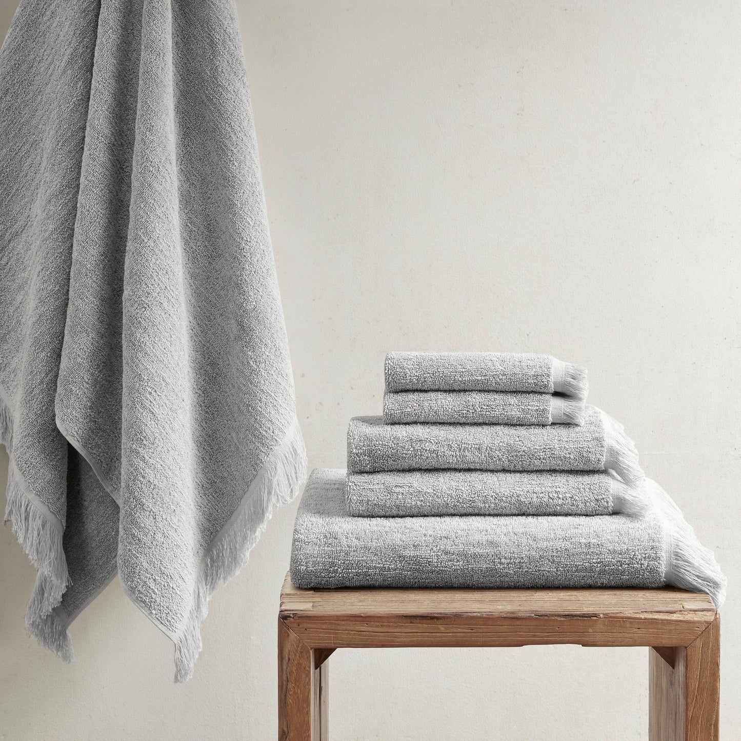 INK+IVY Atlas Cotton Dobby Slub 6 Piece Towel Set