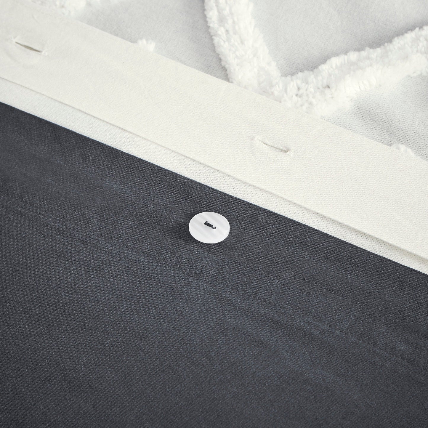 INK+IVY Mila 3 Piece Cotton Duvet Cover Set with Chenille Tufting