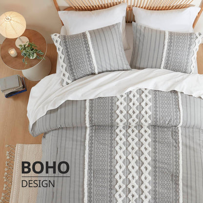 INK+IVY Imani Cotton Printed Comforter Set with Chenille