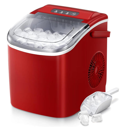 Ice Makers Countertop, Portable Ice Maker Machine with Handle, Self-Cleaning Ice Maker, for Home/Office/Kitchen