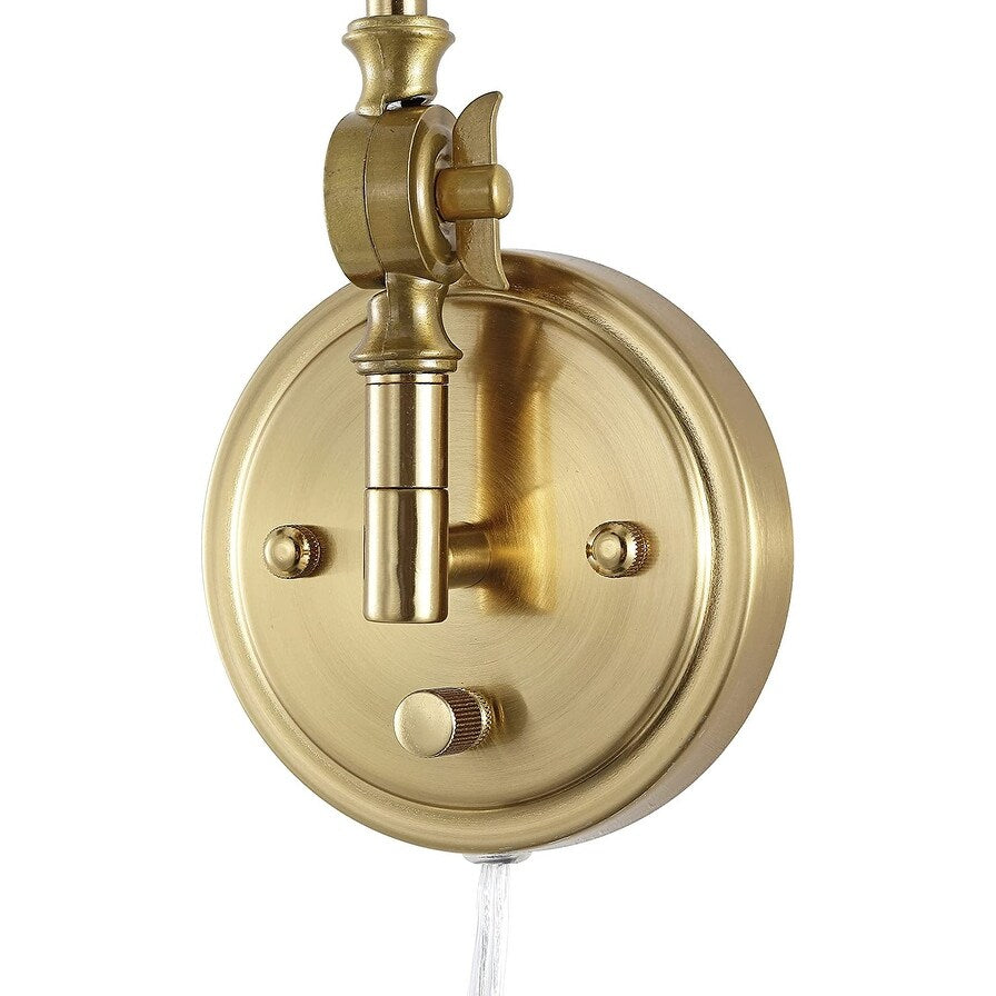 WINGBO Industrial Swing Arm Wall Sconce with Metal Shade,2-Pack...