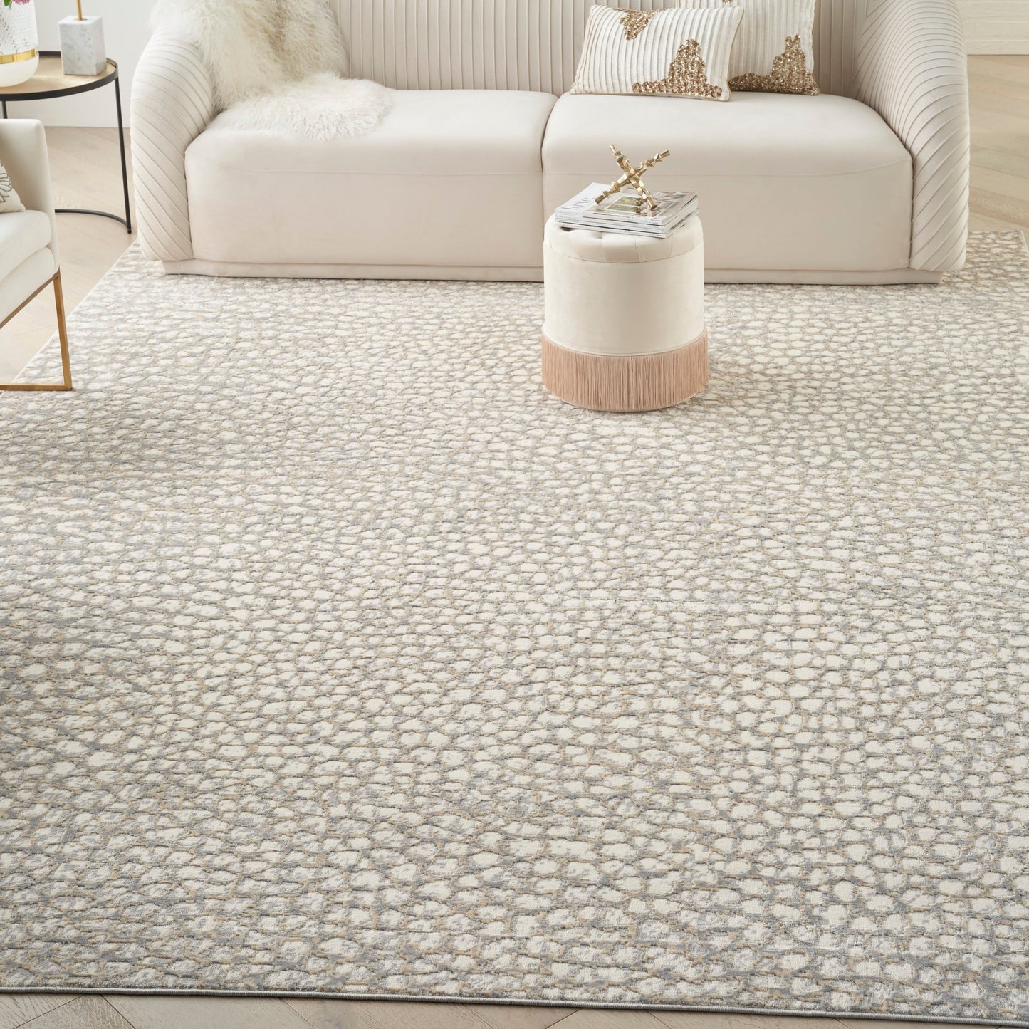 Tapis moderne abstrait en galets Nourison Joli