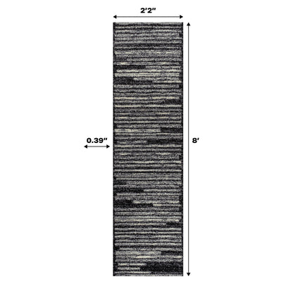 JONATHAN Y Tapis moderne à rayures berbères Aksil