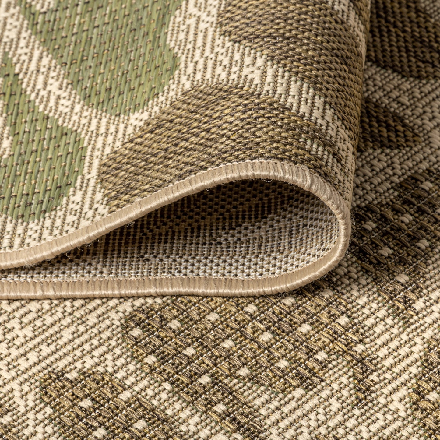 Tapis d'intérieur/extérieur JONATHAN Y à motif floral tissé texturé