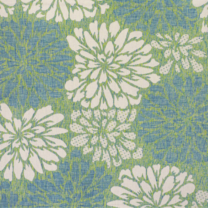 Tapis d'intérieur/extérieur JONATHAN Y à motif floral tissé texturé