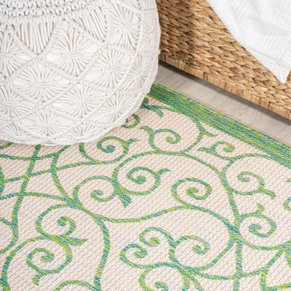 Tapis d'intérieur/extérieur à tissage texturé JONATHAN Y Ourika