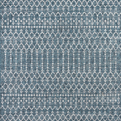Tapis d'intérieur/extérieur JONATHAN Y Trebol à tissage géométrique texturé marocain