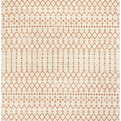 Tapis d'intérieur/extérieur JONATHAN Y Trebol à tissage géométrique texturé marocain