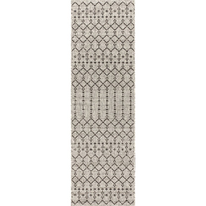 Tapis d'intérieur/extérieur JONATHAN Y Trebol à tissage géométrique texturé marocain