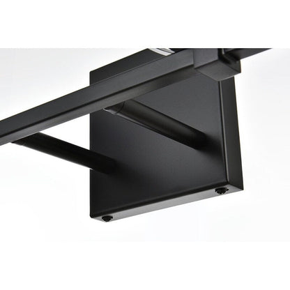 Julian 1 Light Black and Clear Bath Sconce