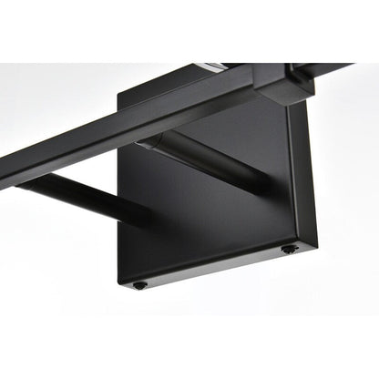 Julian 1 Light Black and Clear Bath Sconce