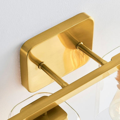 KAWOTI 29inch 4-Light Modern Bathroom Vanity Light with Clear Glass Shades