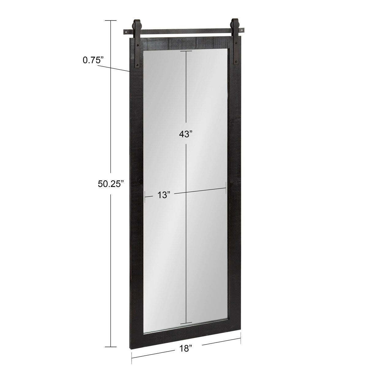 Miroir mural rectangulaire rustique Kate et Laurel Cates