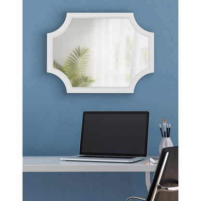 Kate and Laurel Hogan Scalloped Wood Framed Mirror