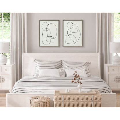 Kate and Laurel Sylvie Modern Circles Framed Canvas Set by Teju Reval