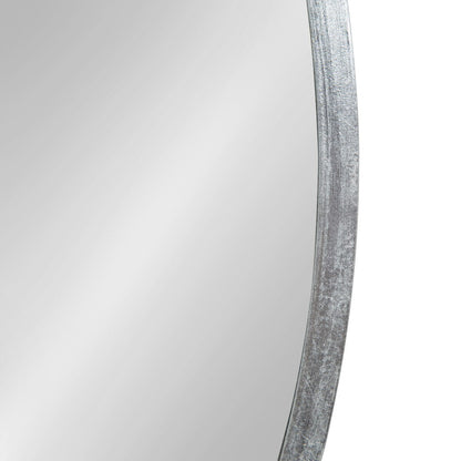 Kate and Laurel Travis Round Wood Accent Wall Mirror