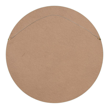 Kate and Laurel Travis Round Wood Accent Wall Mirror