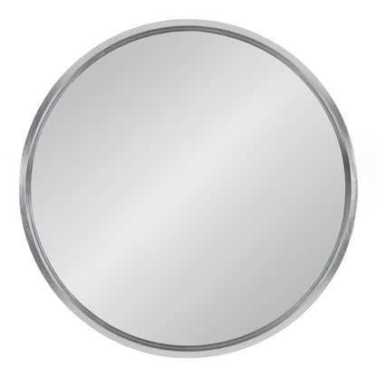 Kate and Laurel Travis Round Wood Accent Wall Mirror