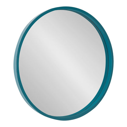 Kate and Laurel Travis Round Wood Accent Wall Mirror