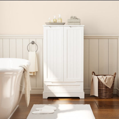 Armoire de rangement pour cuisine, garde-manger, armoire de rangement de salle de bain indépendante avec 2 portes et tiroirs