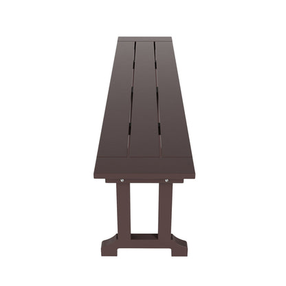 Banc de terrasse extérieur Polytrends Laguna en PEHD toutes saisons 65