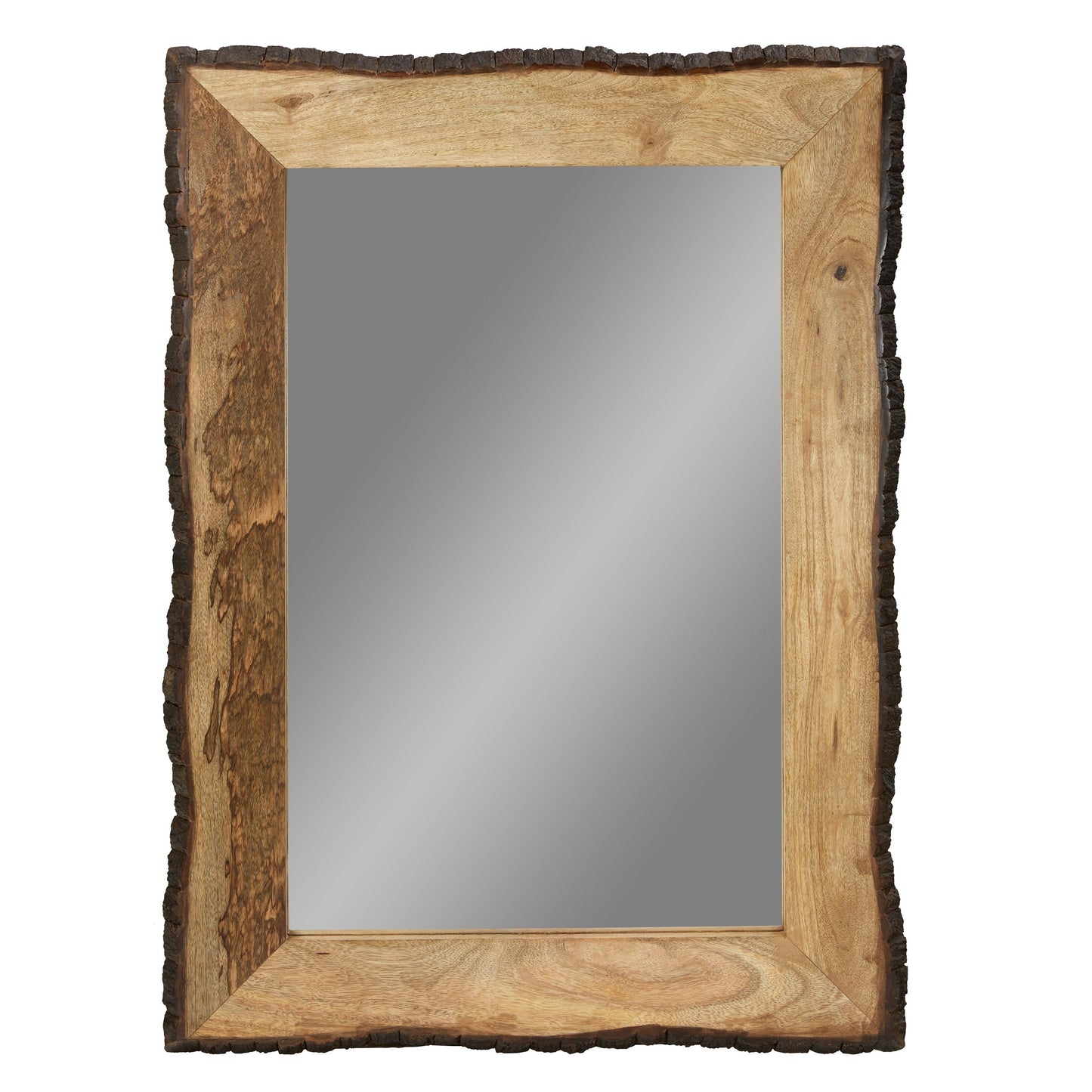 Miroir mural rectangulaire en bois et verre brun et beige Lamont River of Goods - 39 x 1,25 x 28