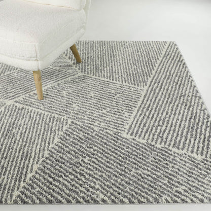 Tapis Larsen moderne à rayures variées