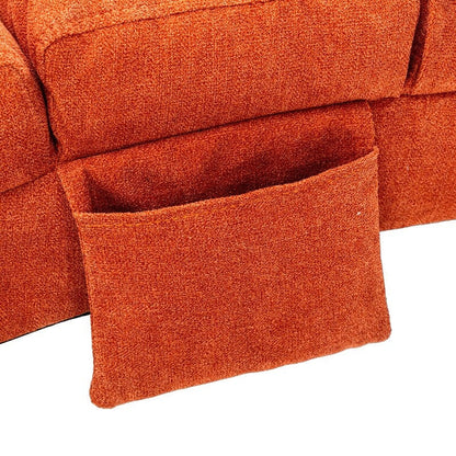 Linen Massage recliner Interior with remote control, ergonomic electric massage recliner, 5 modes