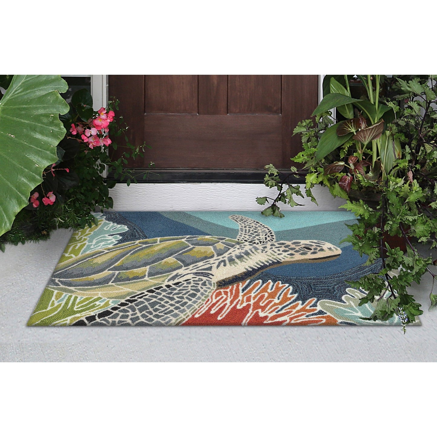 Tapis d'intérieur/extérieur Liora Manne Ravella Akumal Océan