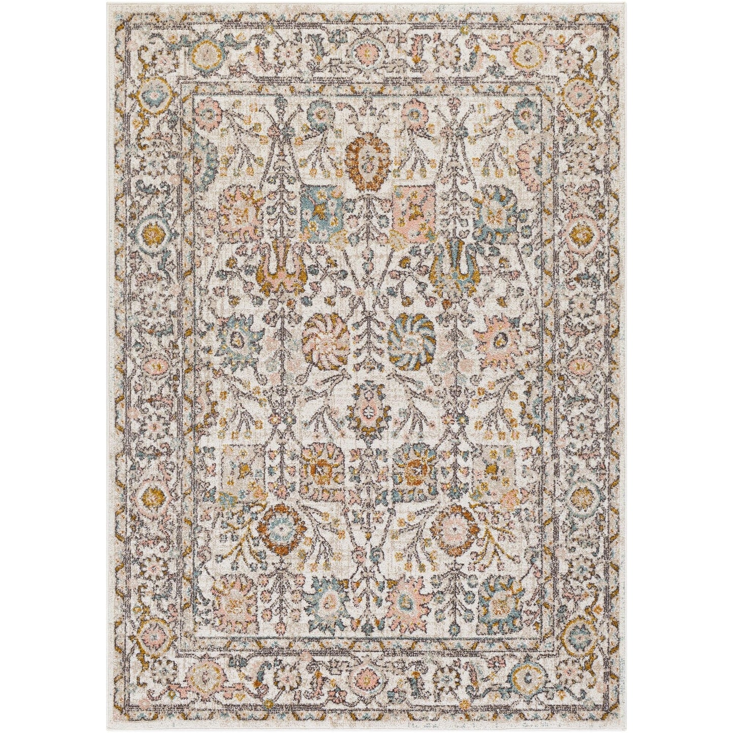 Tapis Livabliss Ankara revisité, motif floral et botanique traditionnel