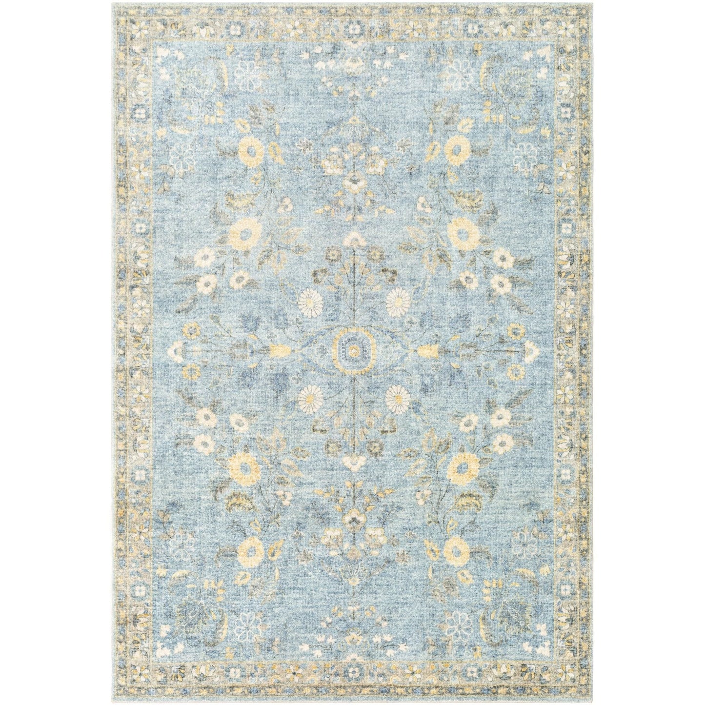 Tapis Livabliss Erin revisité, style traditionnel floral et botanique