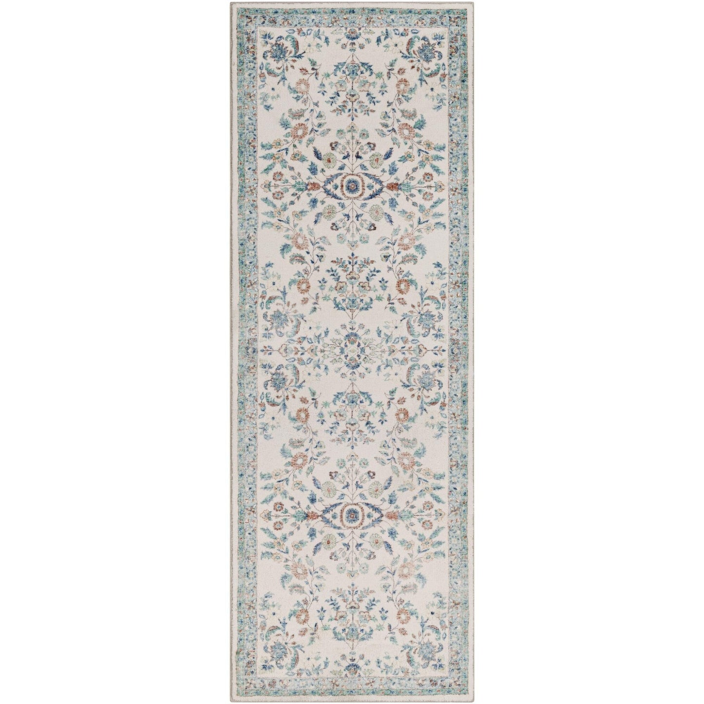 Tapis Livabliss Erin revisité, style traditionnel floral et botanique