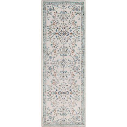 Tapis Livabliss Erin revisité, style traditionnel floral et botanique
