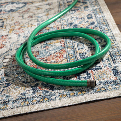 Tapis d'extérieur Livabliss Huntington Beach à médaillon traditionnel revisité