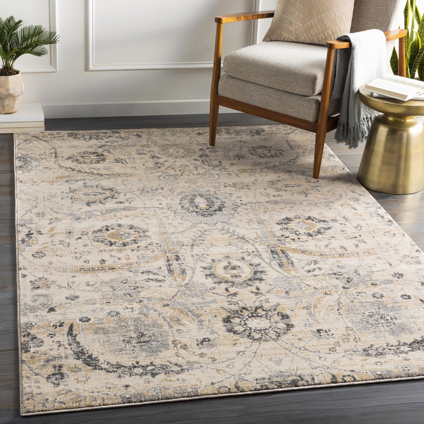 Tapis Livabliss Indigo à médaillon traditionnel revisité