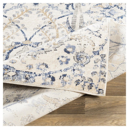 Tapis Livabliss Indigo à médaillon traditionnel revisité